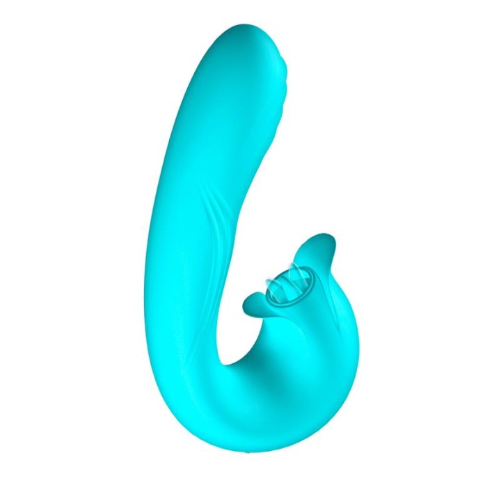 Hydra Vibrador com Pulsação e Língua Estimuladora de Clítoris 3 Motores USB
