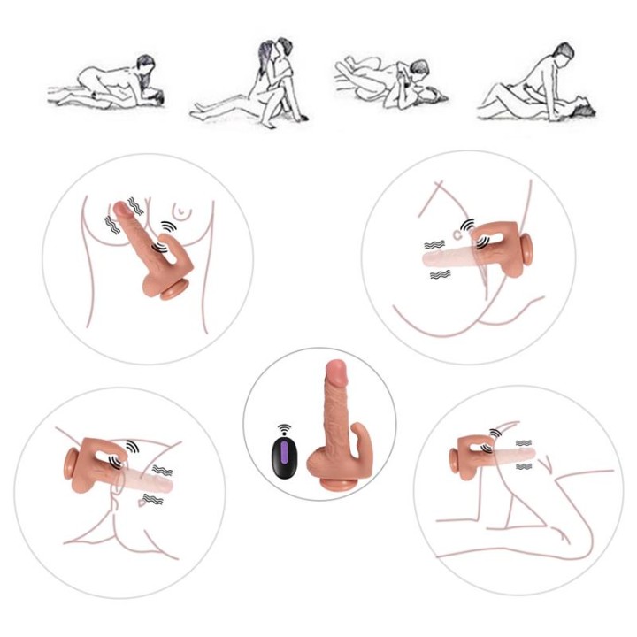 Dildo Haydon com 20 Modos de Vibração e Estimulador de Clítoris