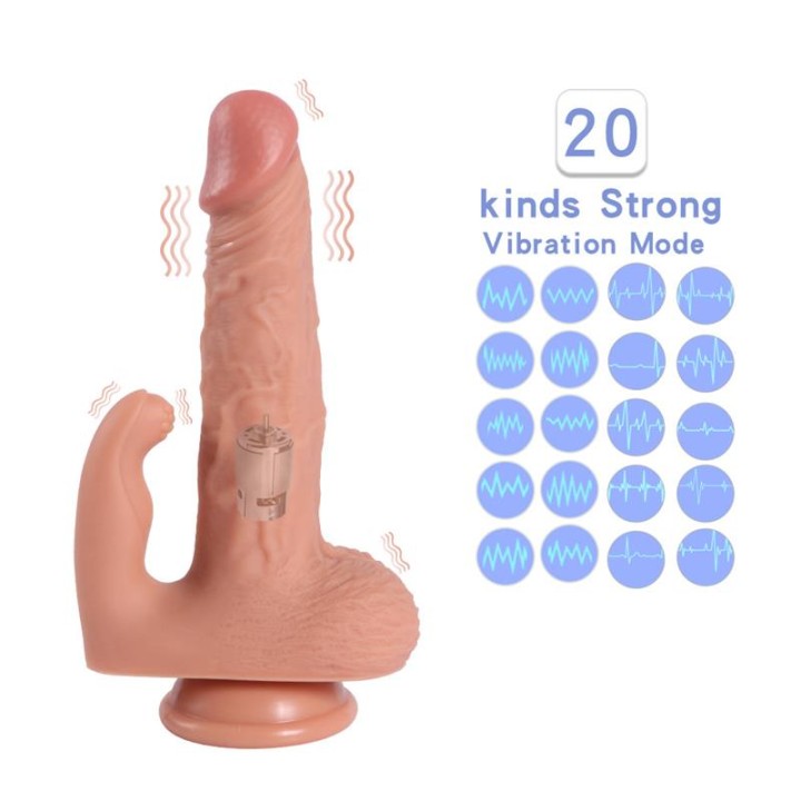 Dildo Haydon com 20 Modos de Vibração e Estimulador de Clítoris