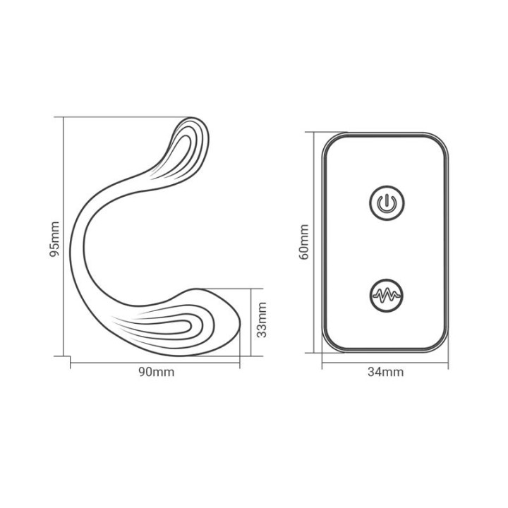 Ovo Vibratório Nami com Controlo Remoto em Silicone Líquido Unibody