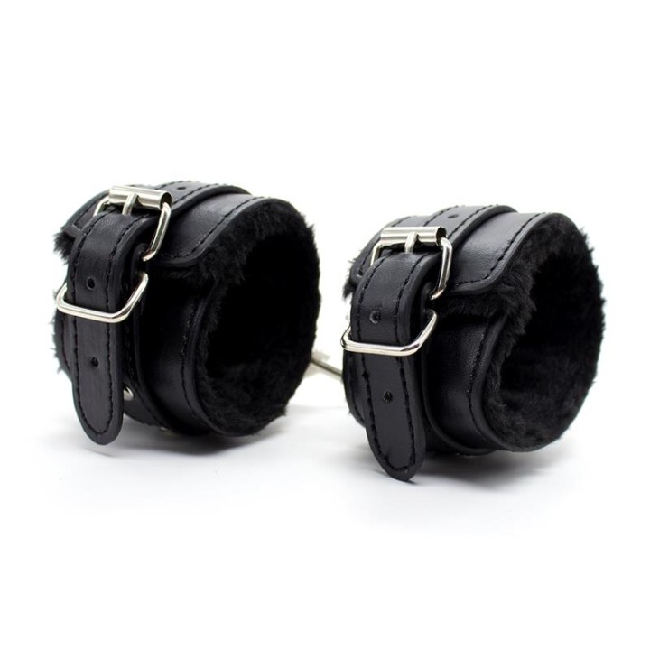 Algemas com Forro Interior Ajustáveis 30 cm Preto