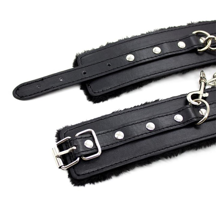 Algemas com Forro Interior Ajustáveis 30 cm Preto