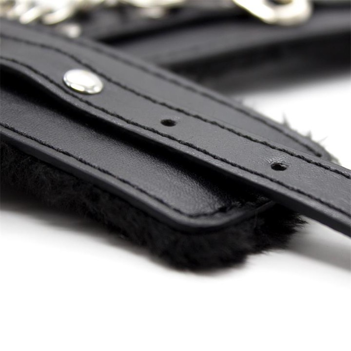 Algemas com Forro Interior Ajustáveis 30 cm Preto