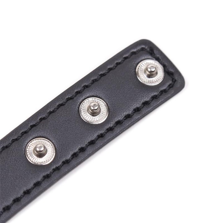 Colar com Argola em Forma de Coração Ajustável 41,5 cm Preto
