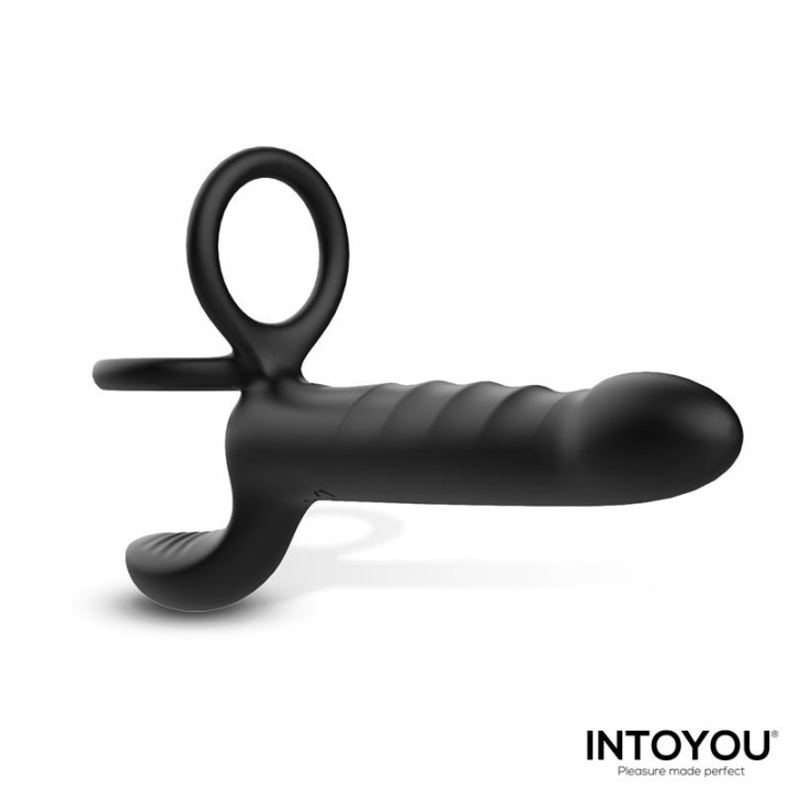 Magnor Dildo com Duplo Anel e Estimulador de Testículos