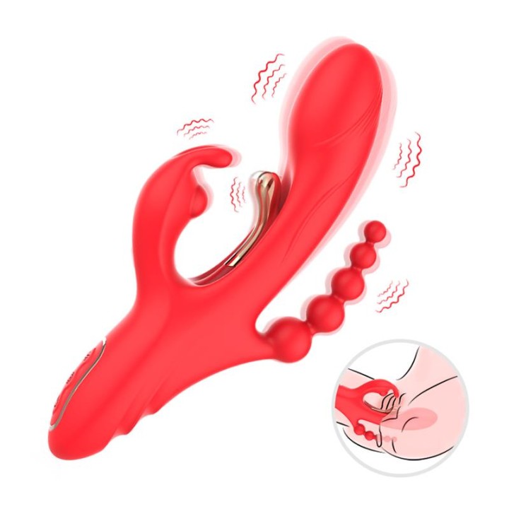 Vibrador Tickler com Corrente Anal