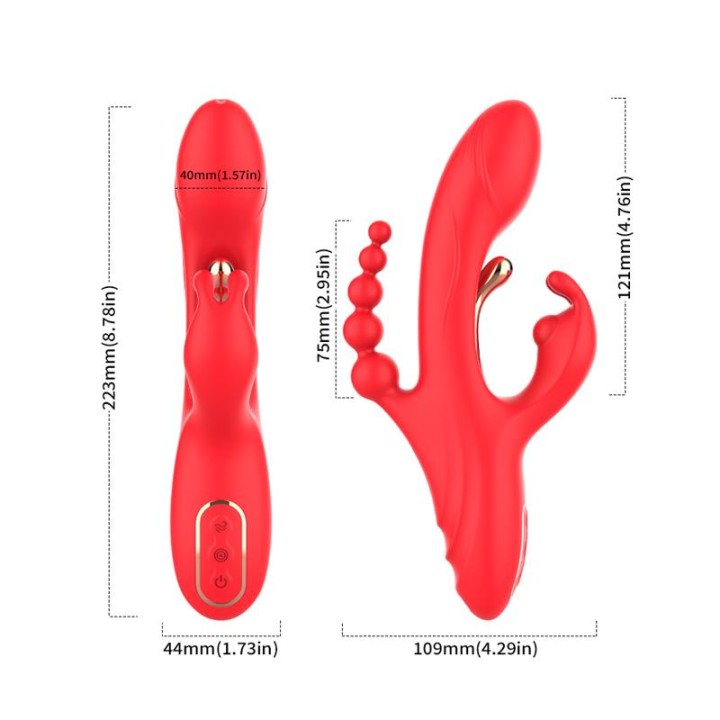 Vibrador Tickler com Corrente Anal