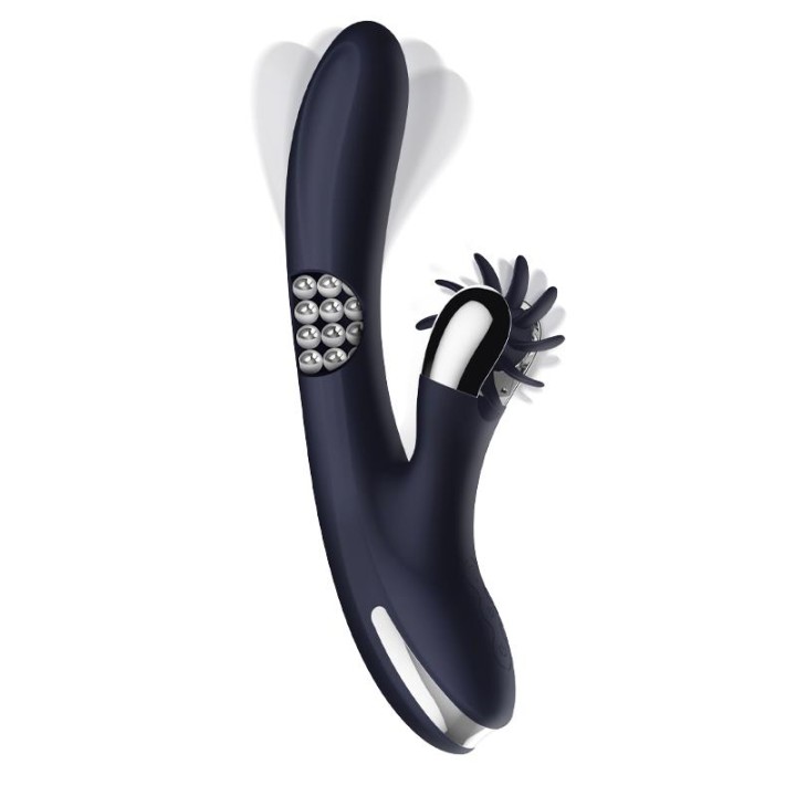 Royalspace Vibrador com Línguas Estimuladoras e Bolas Internas 360º Azul
