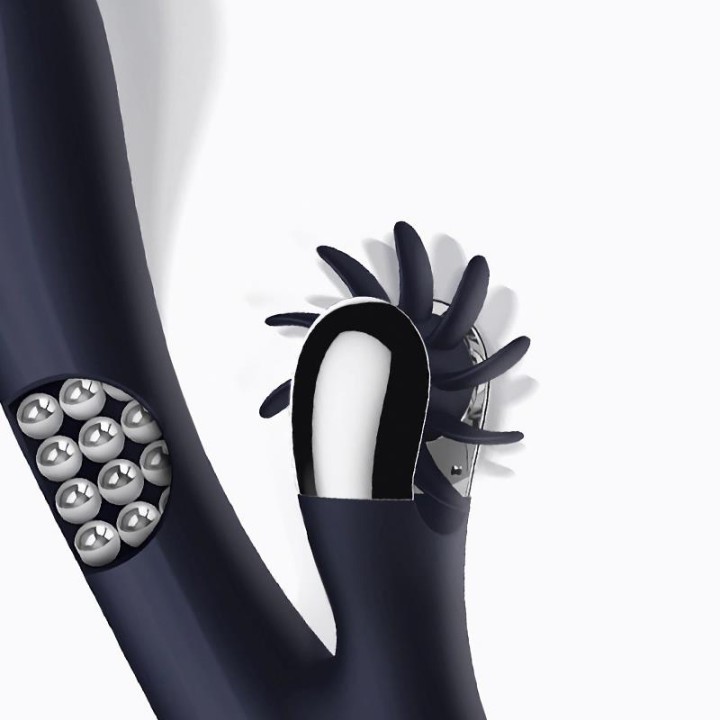Royalspace Vibrador com Línguas Estimuladoras e Bolas Internas 360º Azul