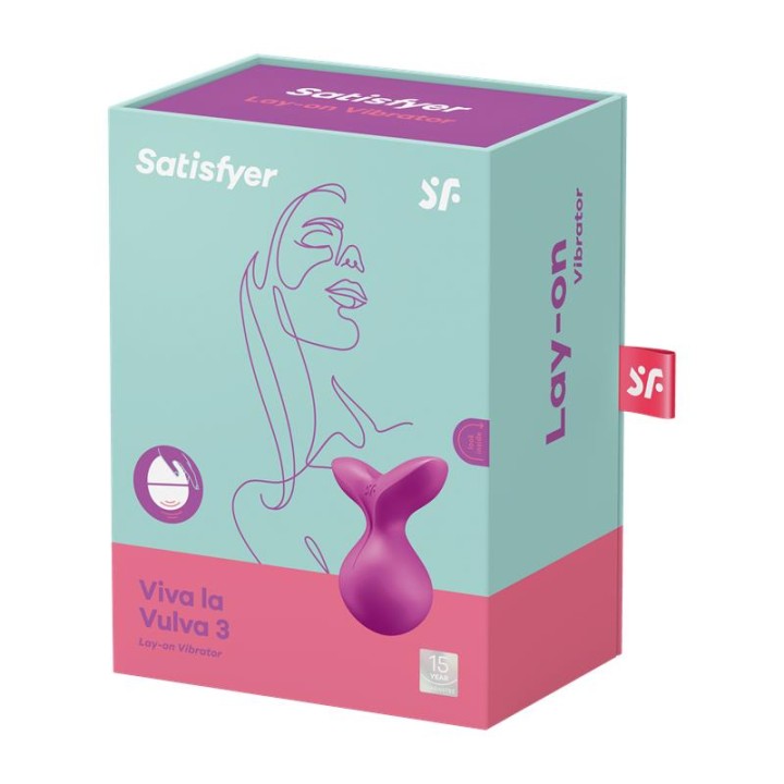 SATISFYER - VIVA LA VULVA 3 LAY-ON VIBRATOR VIOLET