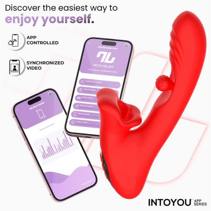 Franky Vibrador com Mordida e Bola Rotativa com APP
