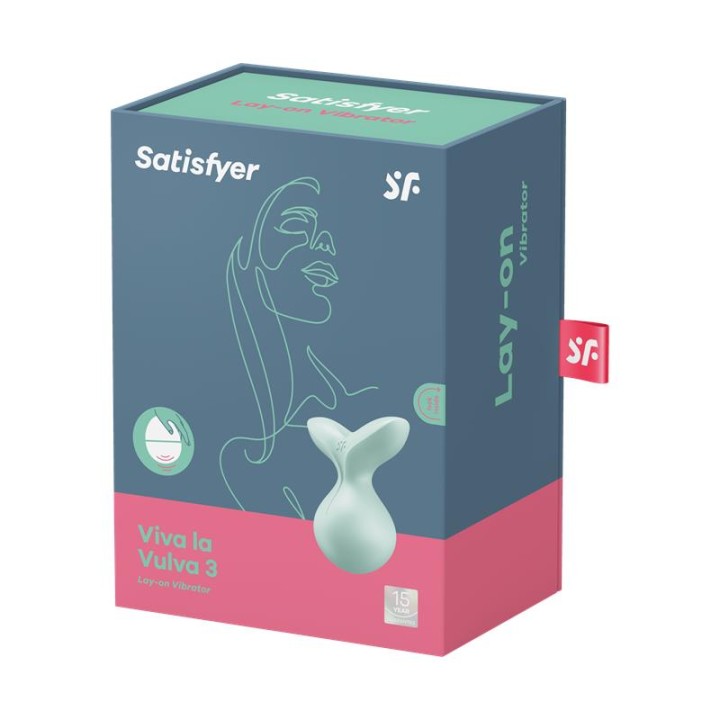 SATISFYER - VIVA LA VULVA 3 LAY-ON VIBRATOR GREEN