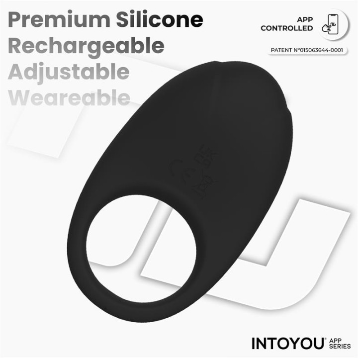 Anel Vibratório Ringo com APP Unibody Preto