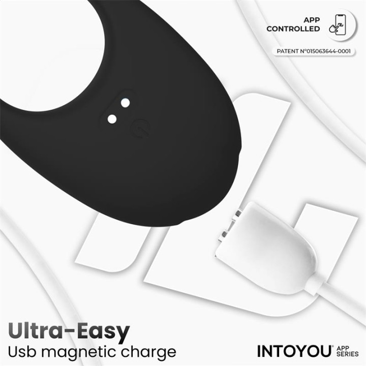 Anel Vibratório Ringo com APP Unibody Preto