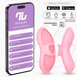 Estimulador de Dedo Laia com Calor e Capa com APP Rosa