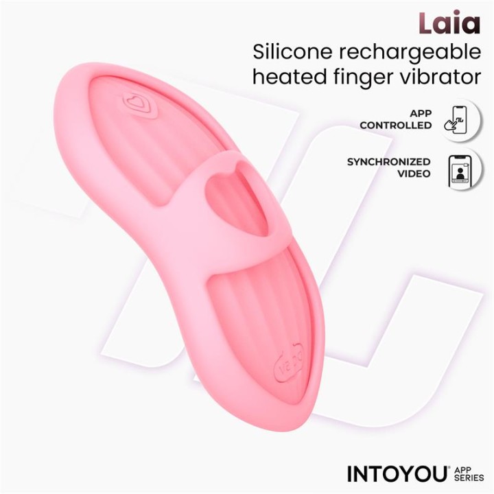 Estimulador de Dedo Laia com Calor e Capa com APP Rosa