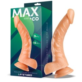 Kurt Dildo Realista com Testículos Natural 24 cm