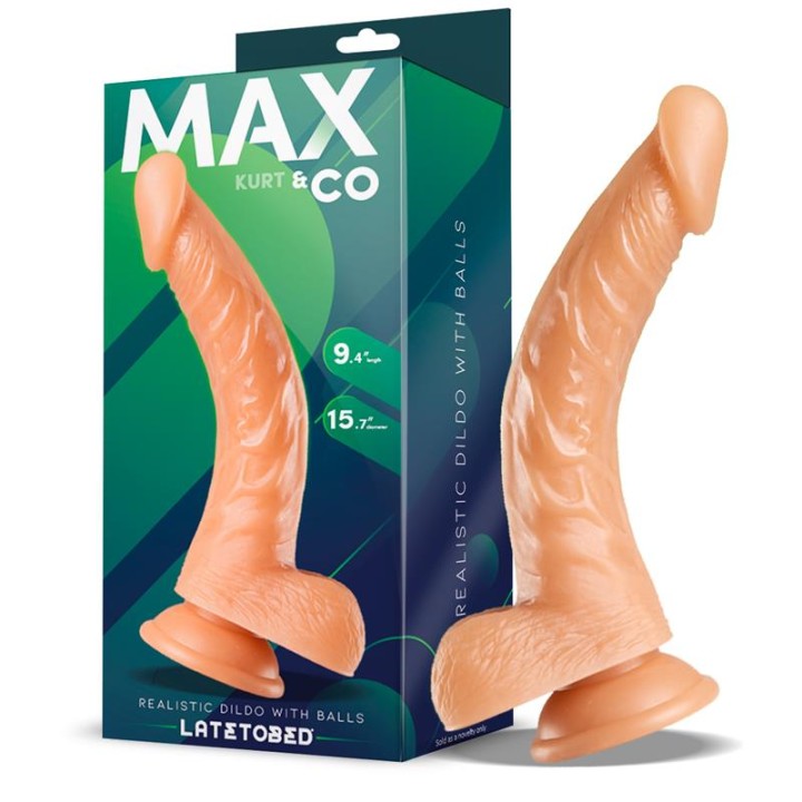 Kurt Dildo Realista com Testículos Natural 24 cm