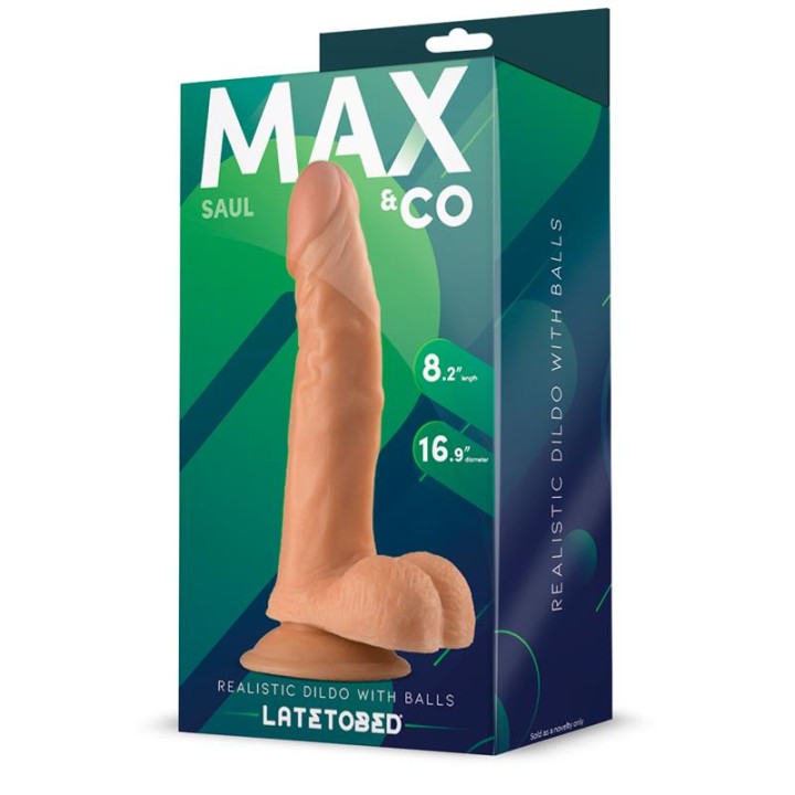 Saul Dildo Realista com Testículos Natural 8,25" - 21 cm