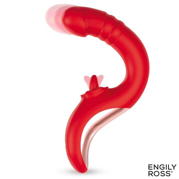 Drako Vibrador com Thrusting e Língua Oscilante 360º