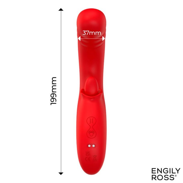 Drako Vibrador com Thrusting e Língua Oscilante 360º