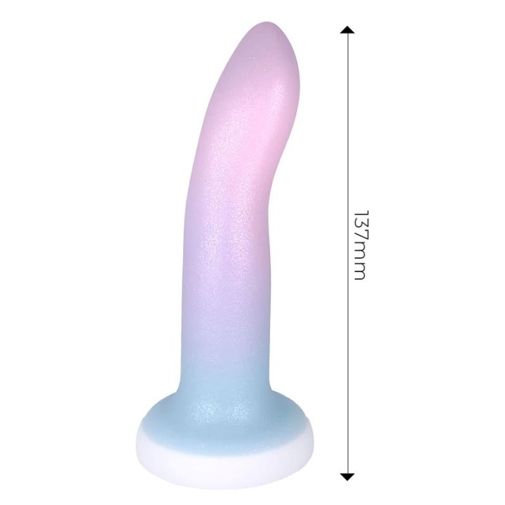Dildo com Ventosa Cor Degradê 13.6 cm