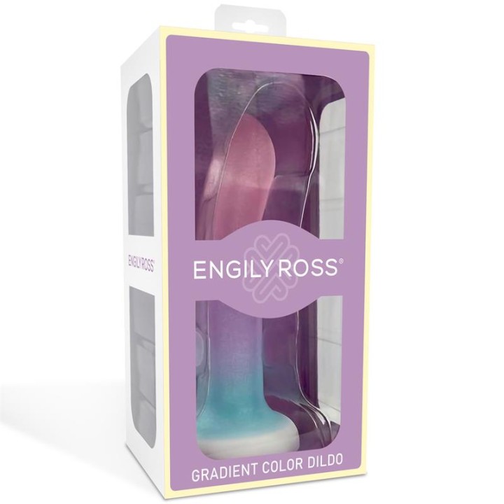 Dildo com Ventosa Cor Degradê 13.6 cm