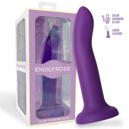 Dildo que Muda de Cor de Púrpura para Rosa Tamanho L 21 cm