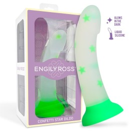 Dildo Confetti Star que Brilha no Escuro 17 cm