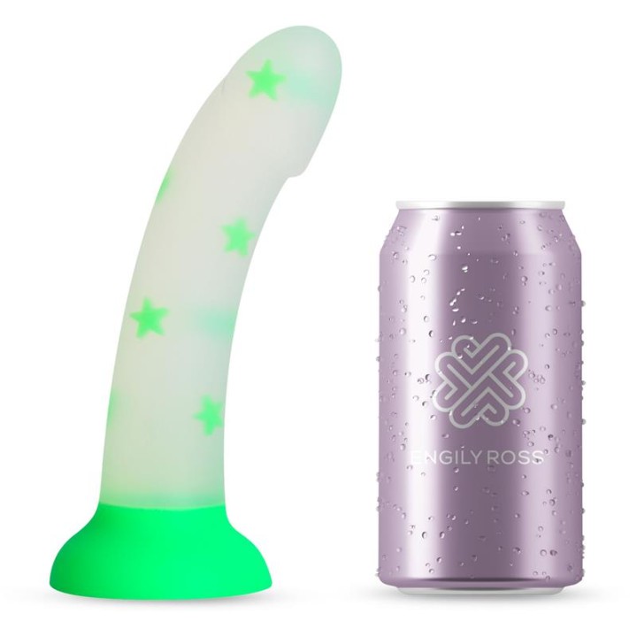 Dildo Confetti Star que Brilha no Escuro 17 cm