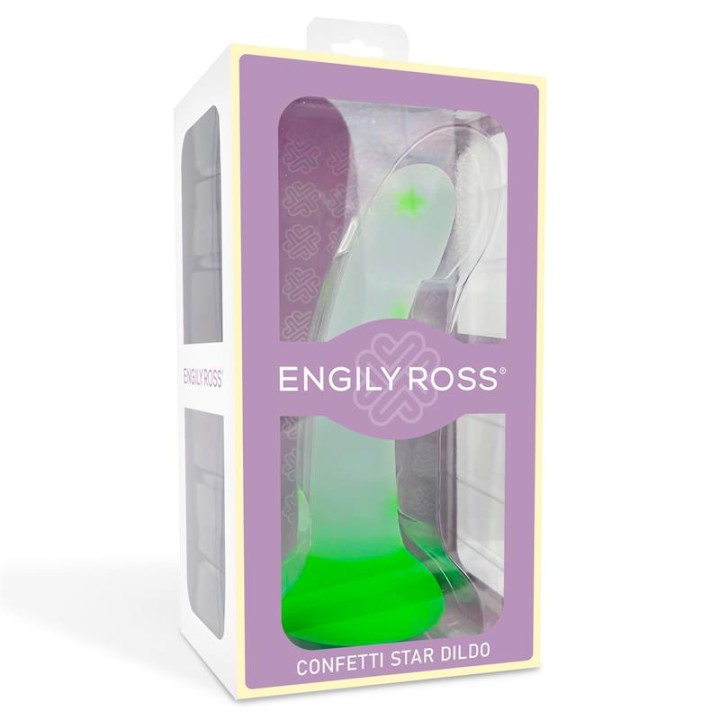Dildo Confetti Star que Brilha no Escuro 17 cm