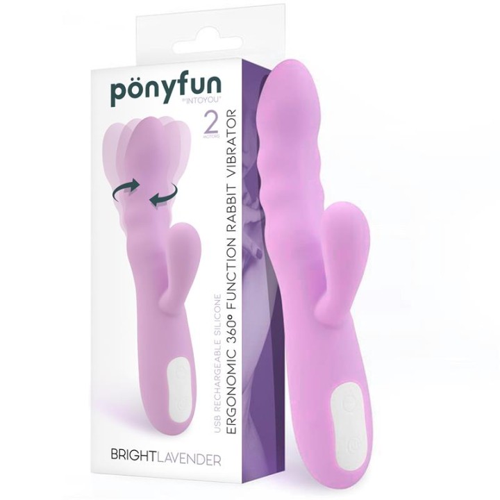 Brightlavender Vibrador e Rotador Duplo Motor 360º USB Silicone