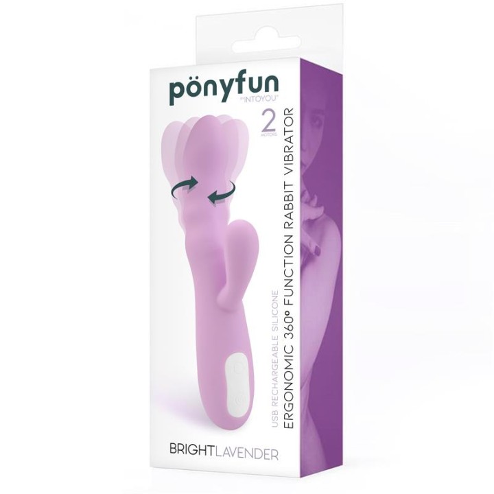 Brightlavender Vibrador e Rotador Duplo Motor 360º USB Silicone