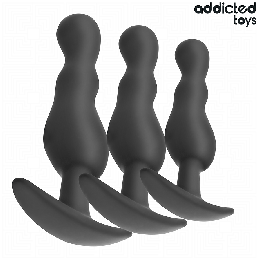ADDICTED TOYS - SET OF 3 ANAL PLUG SILICONE MODEL 1