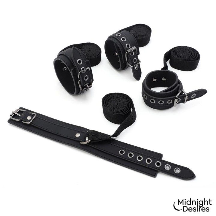 Conjunto Bondage com Algemas, Venda e Pena Estimuladora