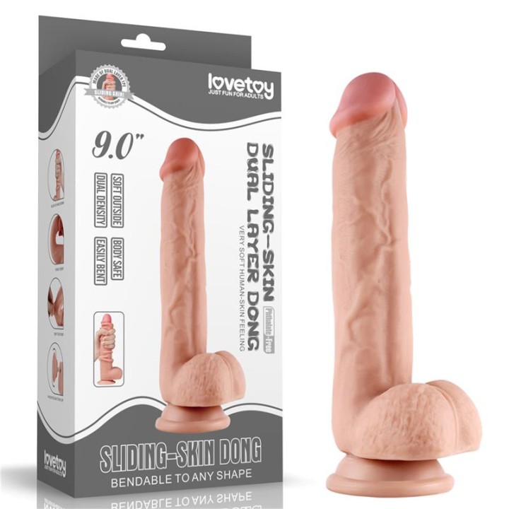 Dildo com Pele Retrátil 9 Natural