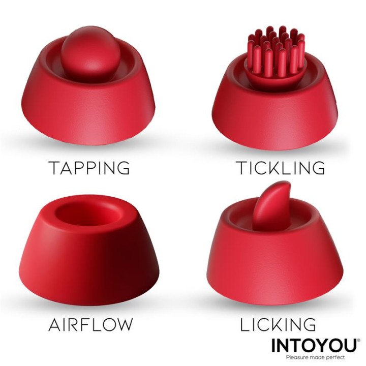 Beeny Estimulador com 4 Cabeças, Sucção, Tapping, Tickling e Licking