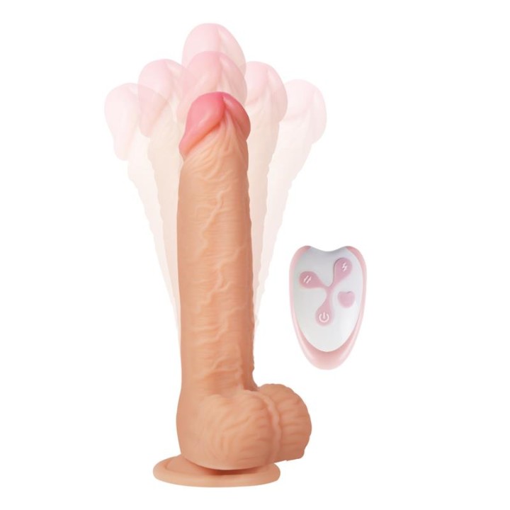 Cesur 3.0 Dildo Realista com Vibração, Movimento Ondulante 360º e Telescópico com Controlo Remoto USB