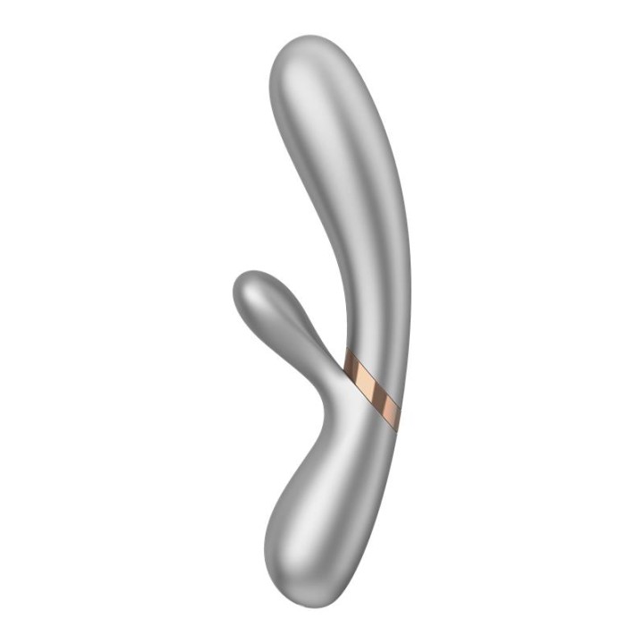 Hot Lover Vibrador com Efeito Calor e APP Prata e Champagne