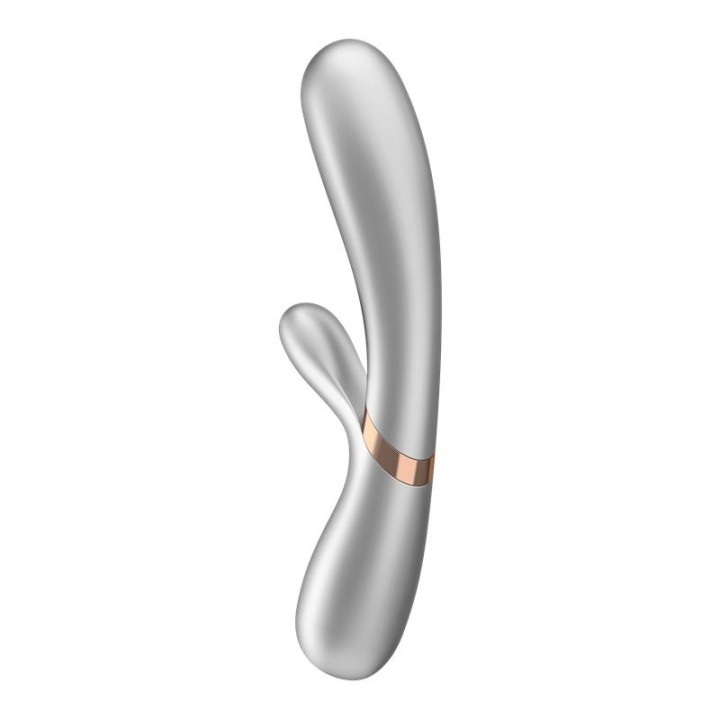 Hot Lover Vibrador com Efeito Calor e APP Prata e Champagne
