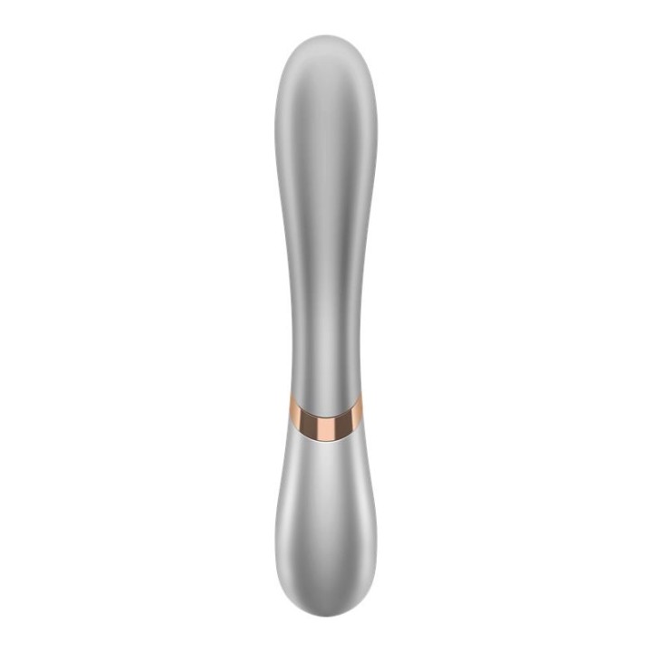 Hot Lover Vibrador com Efeito Calor e APP Prata e Champagne