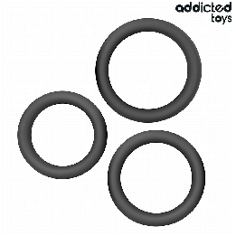ADDICTED TOYS - SET OF FLAT SILICONE RINGS
