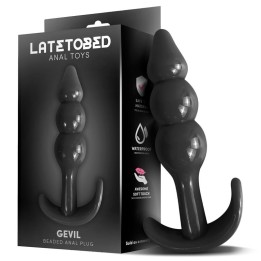 Gevil Plug Anal com Base em Âncora Preto