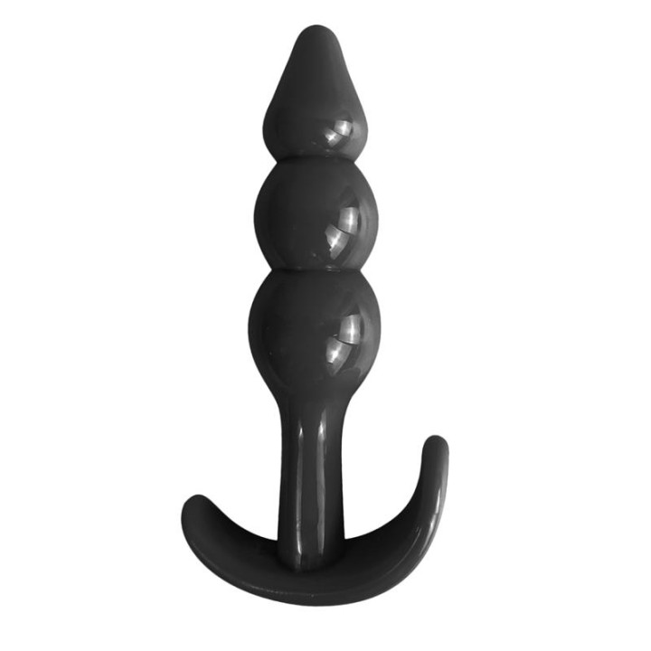 Gevil Plug Anal com Base em Âncora Preto