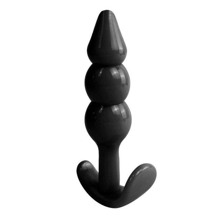 Gevil Plug Anal com Base em Âncora Preto