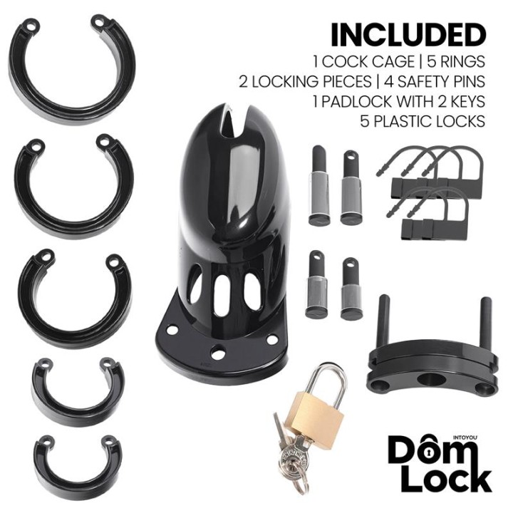 Jaula de Castidade Domlock Custody Negra