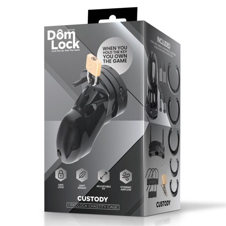 Jaula de Castidade Domlock Custody Negra