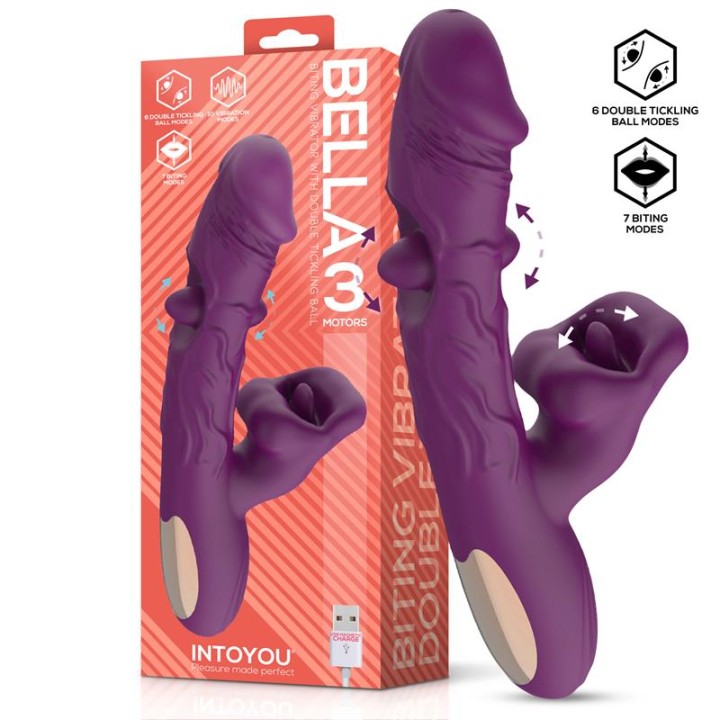 Bella Vibrador Dupla Bola Estimulante e Mordiscadora 3 Motores