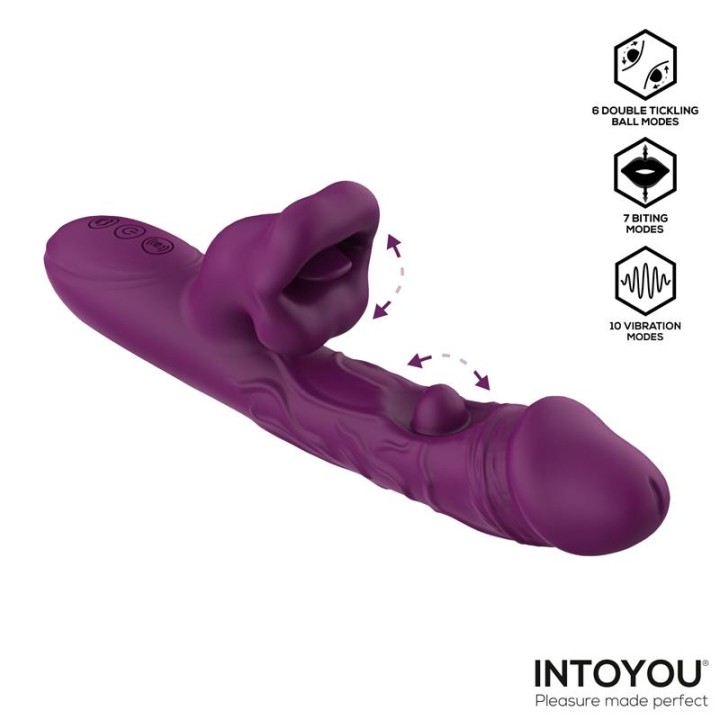 Bella Vibrador Dupla Bola Estimulante e Mordiscadora 3 Motores