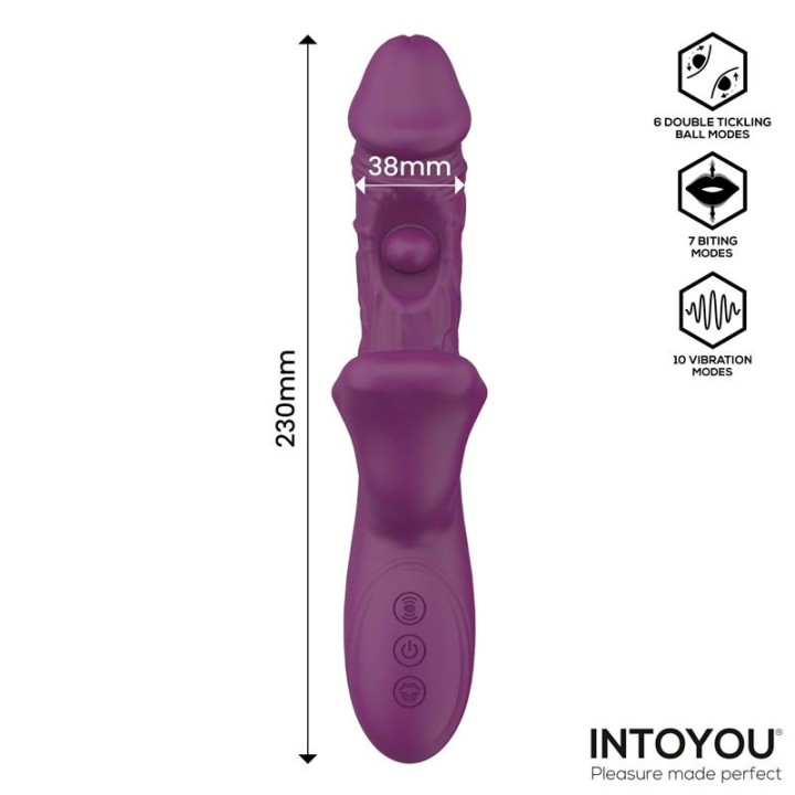 Bella Vibrador Dupla Bola Estimulante e Mordiscadora 3 Motores